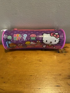 Bolsa de lápiz Hello Kitty púrpura para cupcakes pastel bolsa con cremallera - Imagen 1 de 9