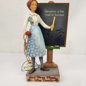 Jim Shore God Bless Those Who Teach 2007 Teacher At Chalkboard Figur 9,25" - Bild 1 von 9
