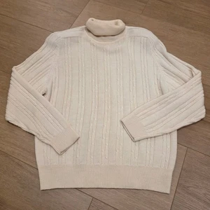 Maglione vintage Liz Claiborne taglia S panna maglia cavo girocollo misto lana cashmere - Foto 1 di 10