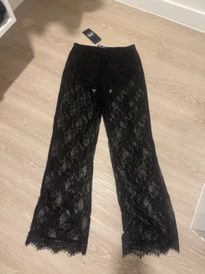 Pantalón Guipur Cintura Alta Encaje Negro #Moda Gótica Nuevo Talla M Foto 1 de 2