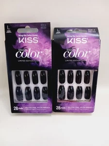 Kiss Salon Color Nails, Long, HSC03 85814, Limited Edition, 2 Pack - Picture 1 of 5