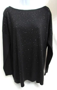 Worthington Sweater Black Studded Embellishments Pullover Women's XL New - Picture 1 of 6