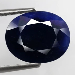 5.21Ct. Natural Gemstone Sapphire Blue Oval Facet Big Normal Heated Thailand - Picture 1 of 7