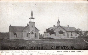 Gilbert, PA Veduta dell'Istituto Politecnico Diviso Retro Cartolina Postata 1909 - Foto 1 di 2