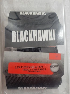 Blackhawk Leather Inside the pants Holster S&W MP 9/40 4 inch Black RH (B7) - Image 1 of 4