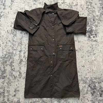 Outback Trading Company Low Rider Duster Coat Brown Medium Oilskin Waterproof - Image 1 of 4