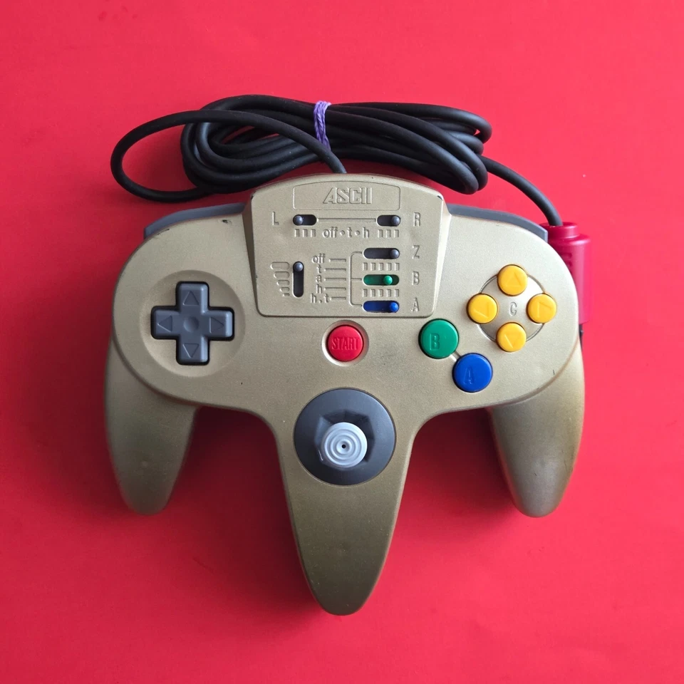 Nintendo 64 ASCII Turbo Controller GOLD Official OEM N64 GENUINE tested - Image 1 of 1