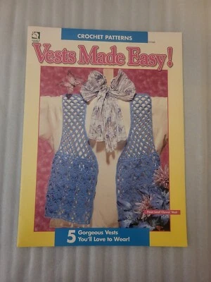 Vests Made Easy! House of White Birches Crochet Pattern Book 101043 - 5 Designs - Image 1 of 3