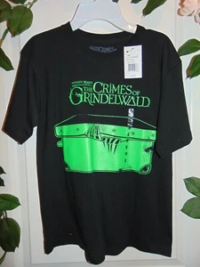 Boys Black Fantastic Beasts The Crime Of Grindelwald Glow In The Dark Shirt - Picture 1 of 2