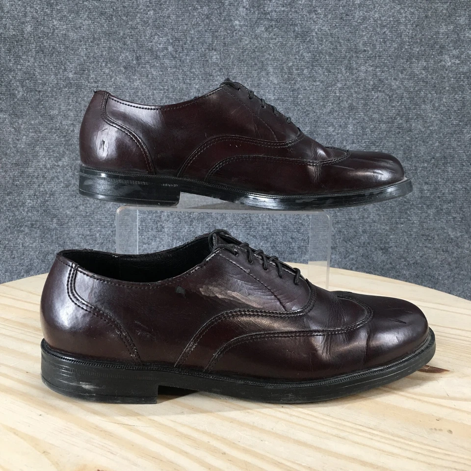 Hush Puppies платье туфли мужские 9,5 M Оксфорд коричневый кожаный шнурует вверх повседневный комфорт - Изображение 1 из 4