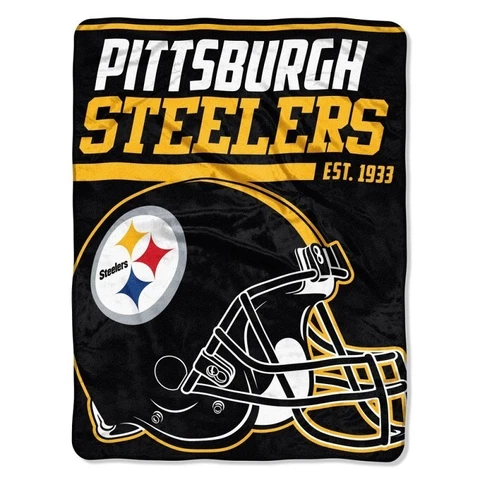 New NFL Pittsburgh Steelers Soft Micro Rasche Large Throw Blanket 46" X 60" Cover