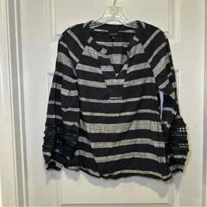 Who What Wear Bluse schwarz/grau gestreift Puffärmel Gr. XS - Bild 1 von 8