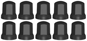 10x Tapacubos de rueda negros cubierta protectora Ø33 mm para tornillos altos para camión - Imagen 1 de 7