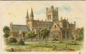 CHESTER CATHEDRAL, CHESHIRE - Early Art Postcard Tuck - Picture 1 of 2