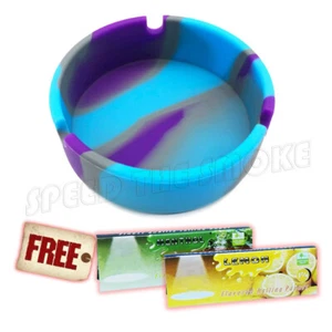 1 × Random Silicone Soft Round Portable Ashtray Eco-Friendly Cigarette Holder - Picture 1 of 5