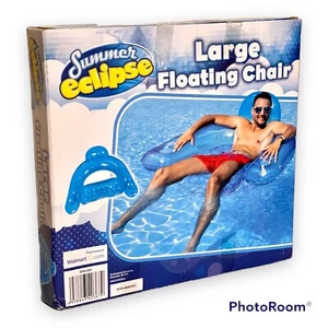 Summer Eclipse Inflatable Large Floating Chair with Cup Holder Swimming Pool NEW - Picture 1 of 1