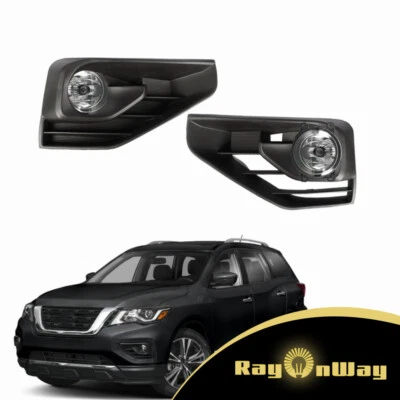 Conjunto de luces antiniebla par de lentes transparentes para Nissan Pathfinder 2017 2018 2019 Foto 1 de 4