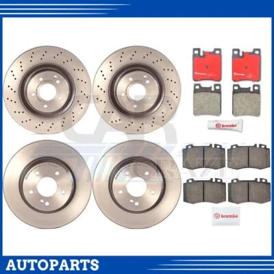 Front Rear Disc Brake Pad Set Rotors fits Mercedes-Benz CLK55 AMG 5.4L 2003 2004 - Image 1 of 4