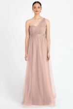 Jenny Yoo Annabelle Convertible Tulle Column Dress, Whipped Apricot, Size 8