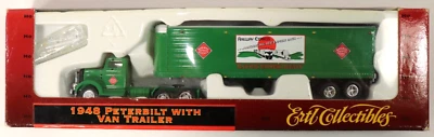 ertl 1948 Peterbilt w/ Van Trailer RAILWAY EXPRESS AGENCY Ho 1/87 Die Cast H7 - Image 1 of 4