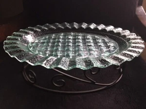 CELEBRATING HOME "OVAL GLASS ICER" WITH IRON STAND - #43453 - NIB - NRFB - Picture 1 of 8