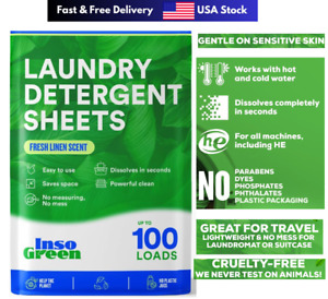 Laundry Detergent Sheets – 100 Loads - Eco Washer Sheets Detergent
