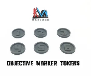 3D Printed - Grimdark Future - Objective Marker Tokens - Picture 1 of 3