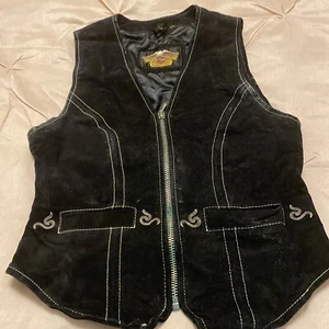 HARLEY DAVIDSON LEATHER VEST XS - Picture 1 of 8
