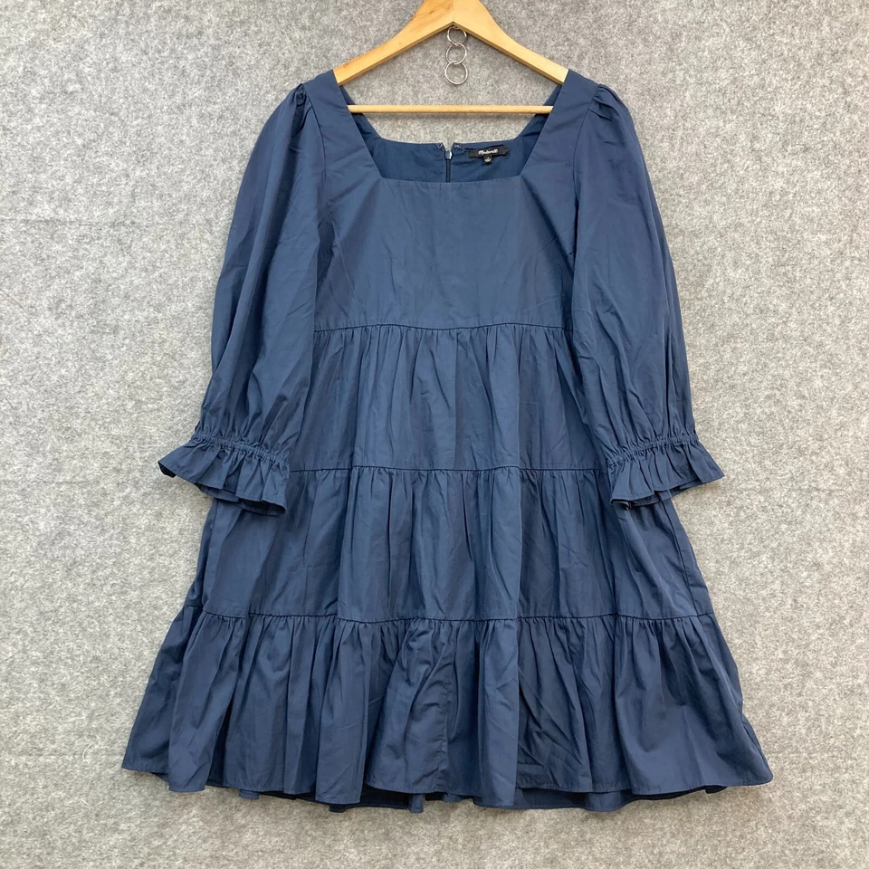 Vestido Madewell Mujer 12 Azul Manga Larga Cambio Algodón Forrado Verano 45918 Foto 1 de 4