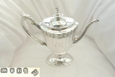 RARA CAFETERA GEORGE III HM PLATA ESTERLINA NEO CLÁSICA 1797 Foto 1 de 4