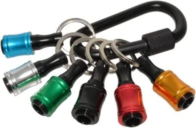 1/4" Hex Shank Quick Release Keychain Screwdriver Drill Bit Holder Bit Set - Image 1 of 4