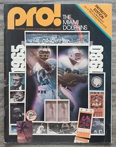 New England Patriots Vs Miami Dolphins Pro Football Program 10/12/80 NFL - Picture 1 of 1
