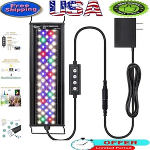 Elegant 14W Aquarium LED Light: DIY Timer & Brightness for Perfect Aquatic View - Picture 1 of 9