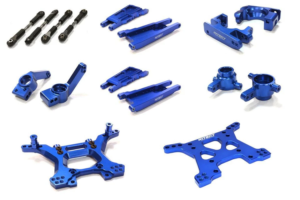Blue Billet Machined Stage 1 Suspension Upgrade for Traxxas 1/10 Slash 4X4 LCG - Image 1 of 1