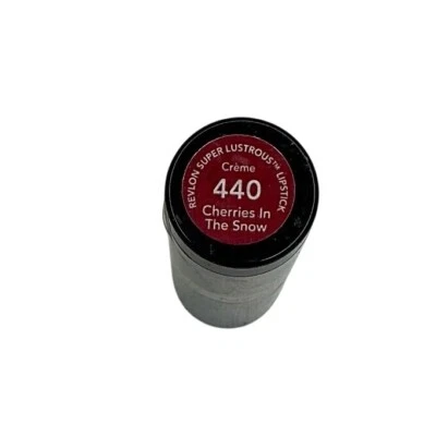 Revlon Super Lustrous Lipstick Creme Crimson in the Snow Red 440 NEW - Image 1 of 4