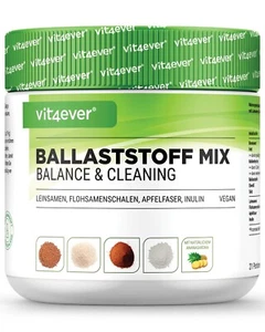 Ballaststoff-Mix - 400g Vegan - Flohsanenschalen Inulin Leinsamen Apfel-Fasern - Bild 1 von 8