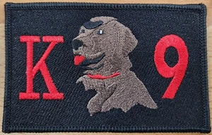 K-9 Labrador Service Dog Patch Hook & Loop Morale Tactical Black Border #9 - Picture 1 of 1