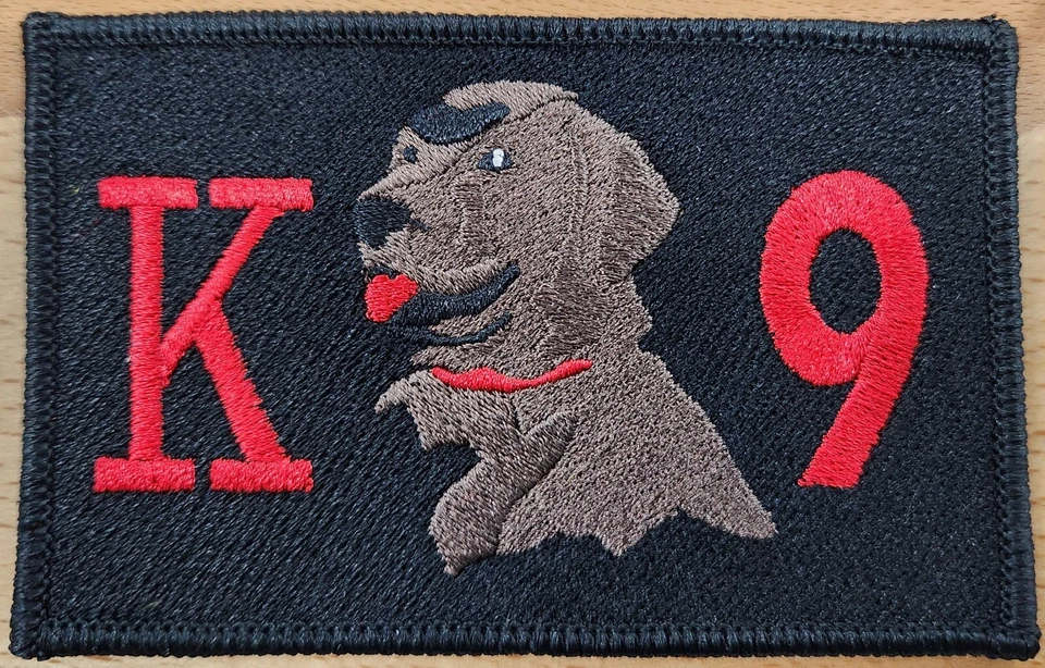 K-9 Labrador Service Dog Patch Hook & Loop Morale Tactical Black Border #9 - Image 1 of 1