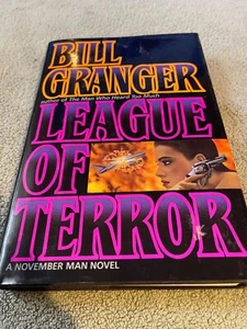League of Terror Hardcover Bill Granger HCDJ 1st edition 1990 - Picture 1 of 10