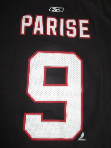 Reebok ZACH PARISE No. 9 NEW JERSEY DEVILS (LG) T-Shirt Jersey Cover