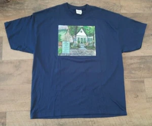 Neu ohne Etikett Hanes Erwachsene Größe XL Oberteil T-Shirt Tee kurze Ärmel marineblau Grafik Kunst - Bild 1 von 5