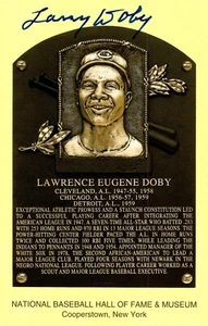 Tarjeta postal amarilla autógrafo firmado por Larry Doby HOF - Imagen 1 de 2