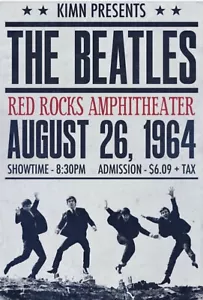The Beatles at Red Rocks August 26 1964 Poster No Frame - Picture 1 of 2