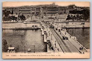 AK Frankreich Paris Blick auf Concorde Platz Siene Fluss Anfang 1900 4F - Bild 1 von 2