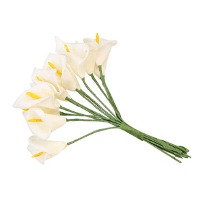 12 Pcs Artificial Bouquet Simulation Calla-Lilien Künstliche Blumen - Picture 1 of 10