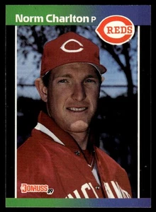 1989 Donruss #544 Norm Charlton "LEAF, INC." & "*Denotes - Picture 1 of 2