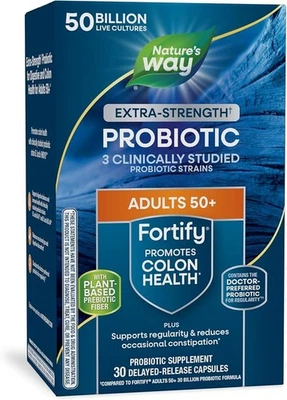 Nature's Way Fortify Extra Strength Adult 50+ Daily Probiotics 30Ct EXP 05/2026 - Image 1 of 4