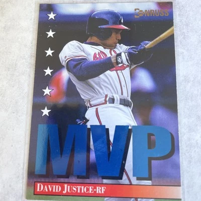1994 Donruss MVP #1 David Justice - Atlanta Braves - Image 1 of 2