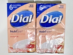 12-Dial NutriSkin White Peach Glycerin Bar Soap 2-6 Pack 4 oz Bars Discontinued - Picture 1 of 4