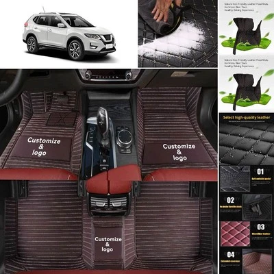 For Nissan X-Trail Car Floor Mats Custom Waterproof Luxury Carpets Auto Liner Foto 1 de 4